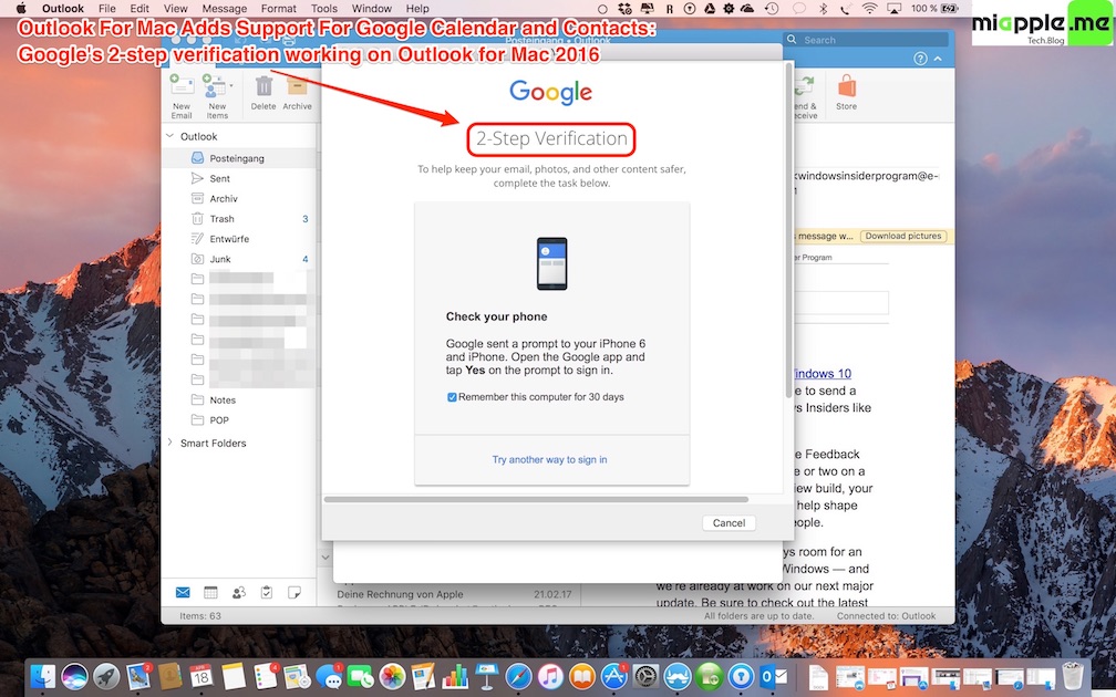 setup shaw email on outlook for mac